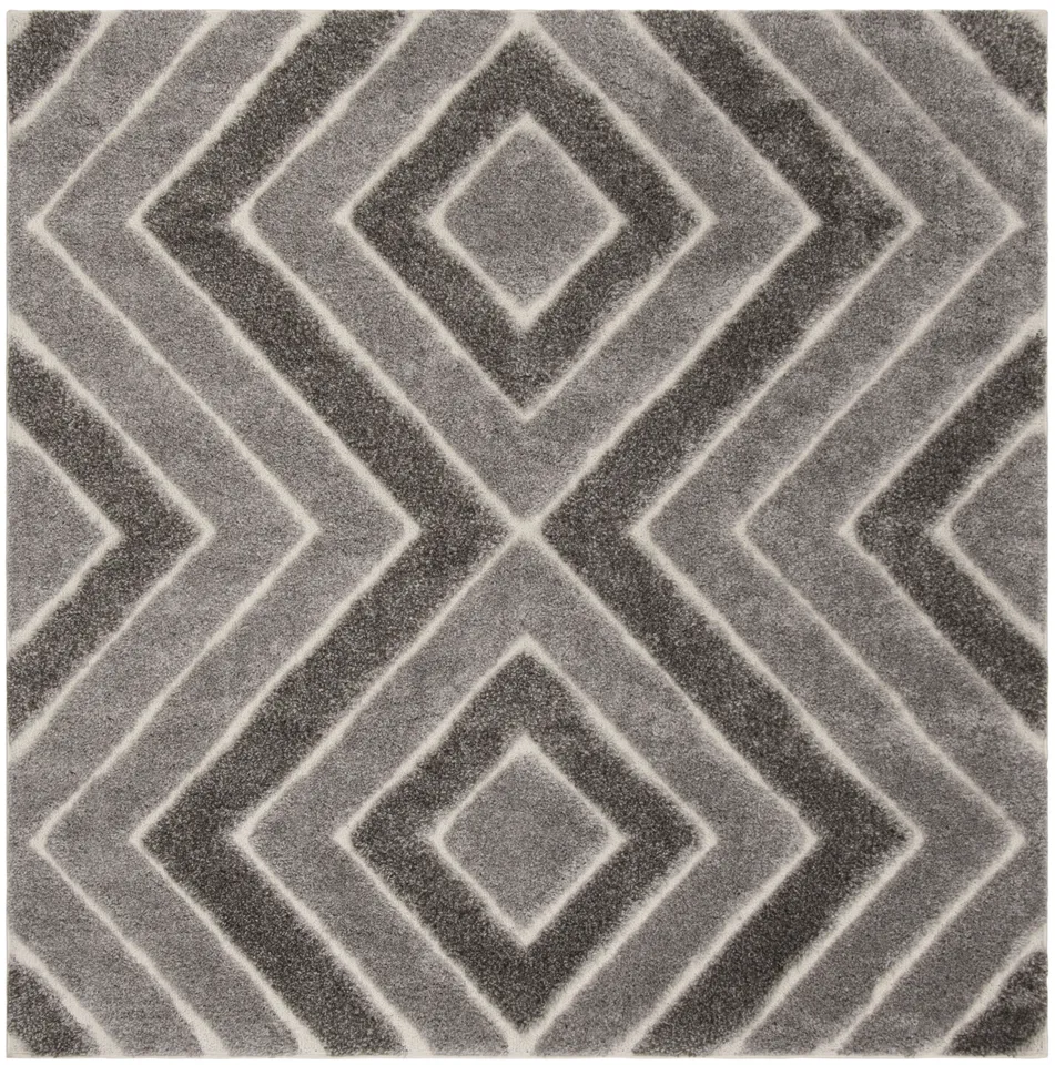 Arlo Home Woven Area Rug, SG834T, Taupe/Grey,  6' 7" X 6' 7" Square