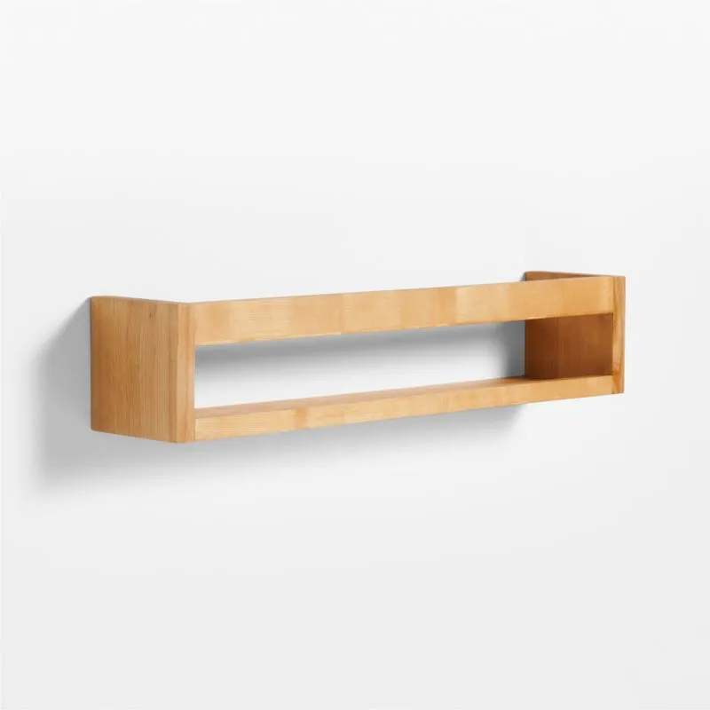 Aries Natural Wood Kids Wall Shelf, Set of 3