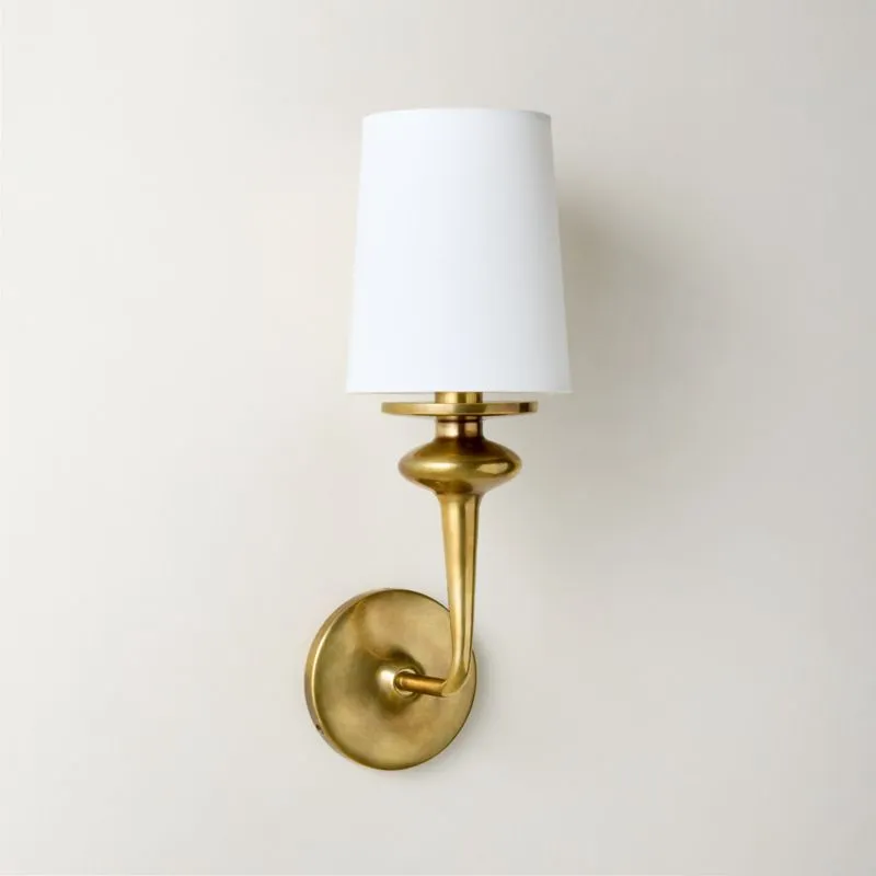 Lorent Aged Brass Wall Sconce Set of 2