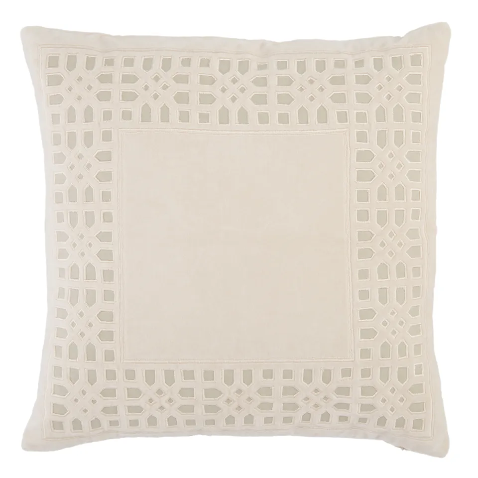 Design (US) Beige Light Gray 22"X22" Pillow