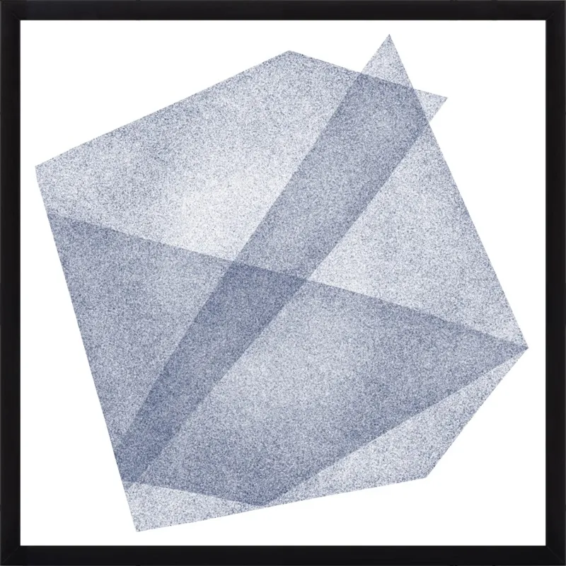 Navy Blue Structure: Soft Geometry by Jessica Poundstone for Artfully Walls