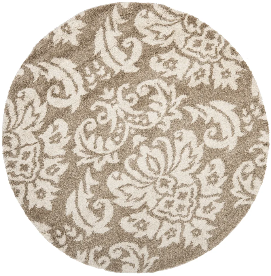 Arlo Home Woven Area Rug, SG460-1311, Beige/Cream,  5' X 5' Round