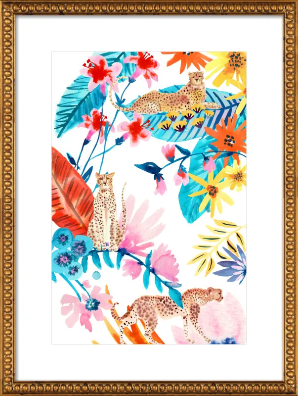 Cheetah Jungle by Jen Lindup for Artfully Walls
