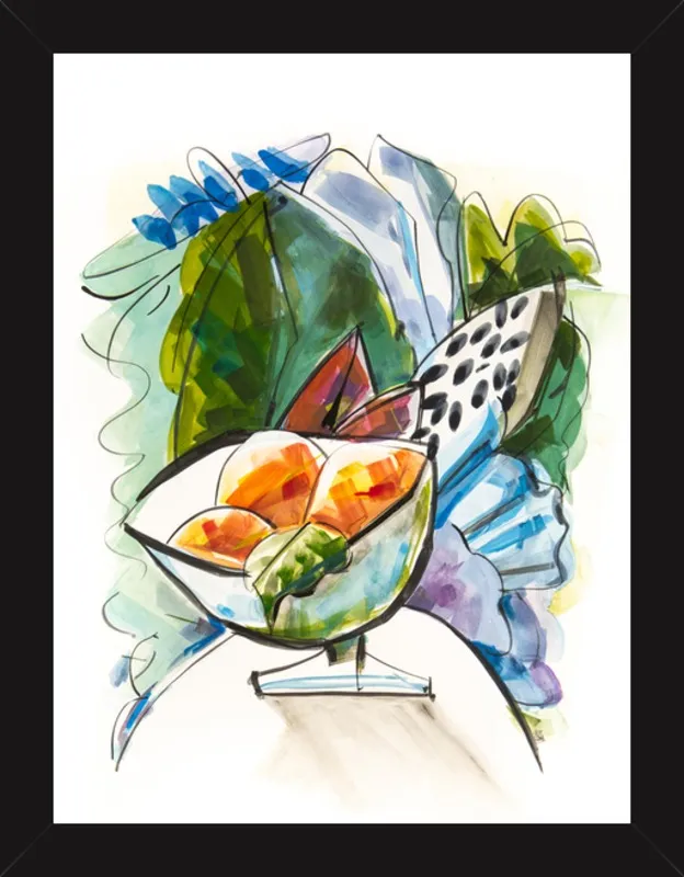 Still life with oranges by Becky Aubry for Artfully Walls