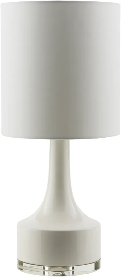 Farris White Glazed 25"H x 11"W x 11"D Accent Table Lamp