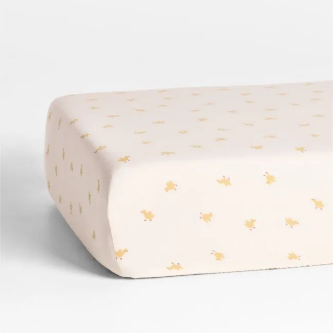 Pata Sunwashed 100% Organic Cotton Baby Crib Fitted Sheet