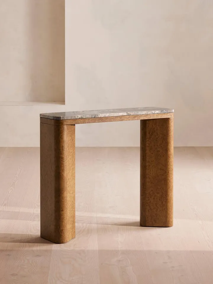 Tiber Console Table, Brazilian Quartzite