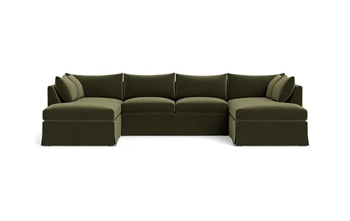 Sloan Slipcovered 3-Piece U-Bumper Sectional