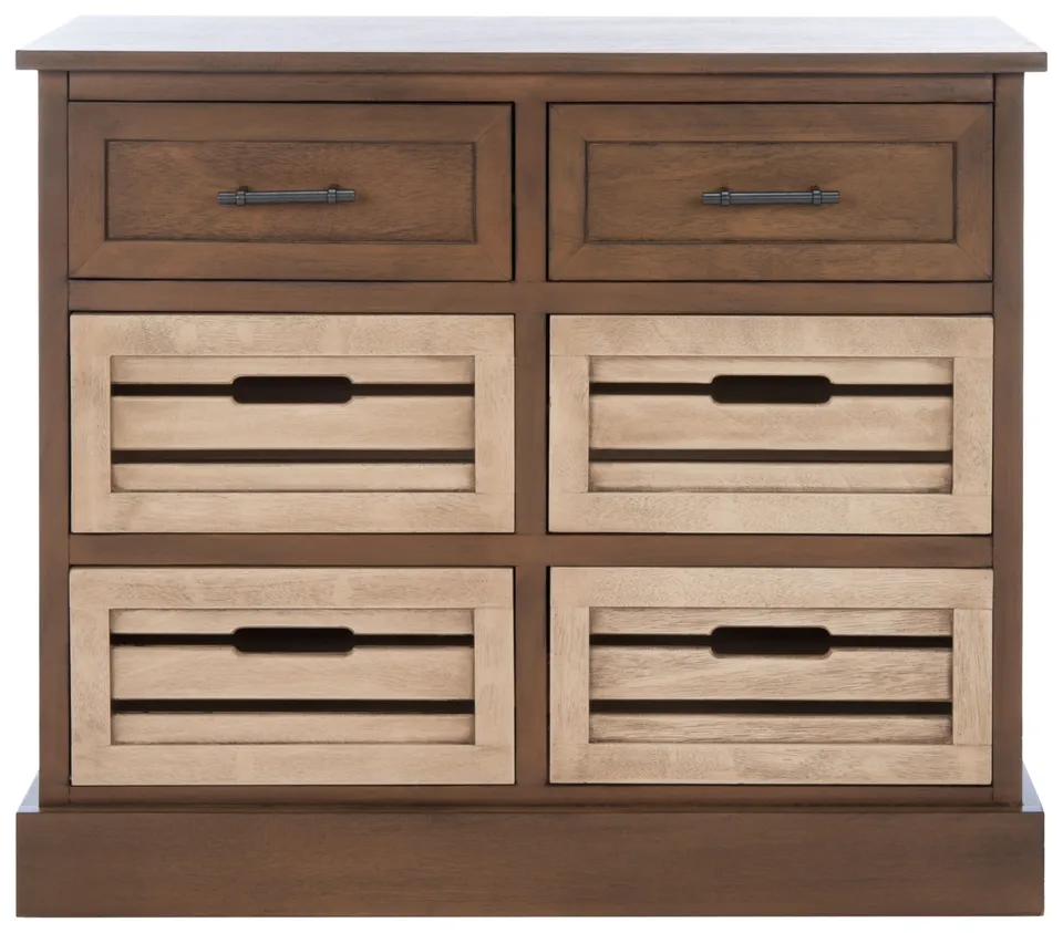 Briar 6 Drawer Storage Unit - Brown / Sand