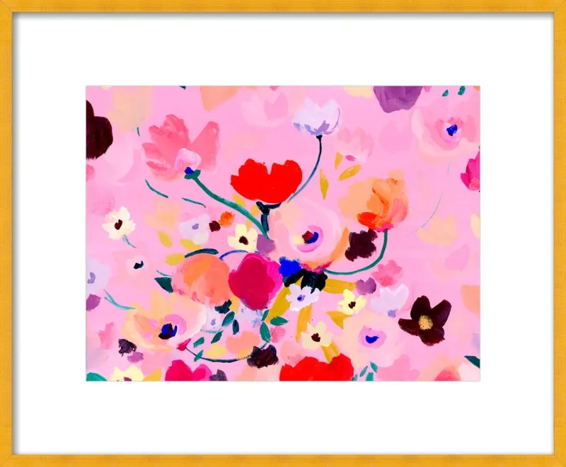 Pink Posey by KT Smail for Artfully Walls