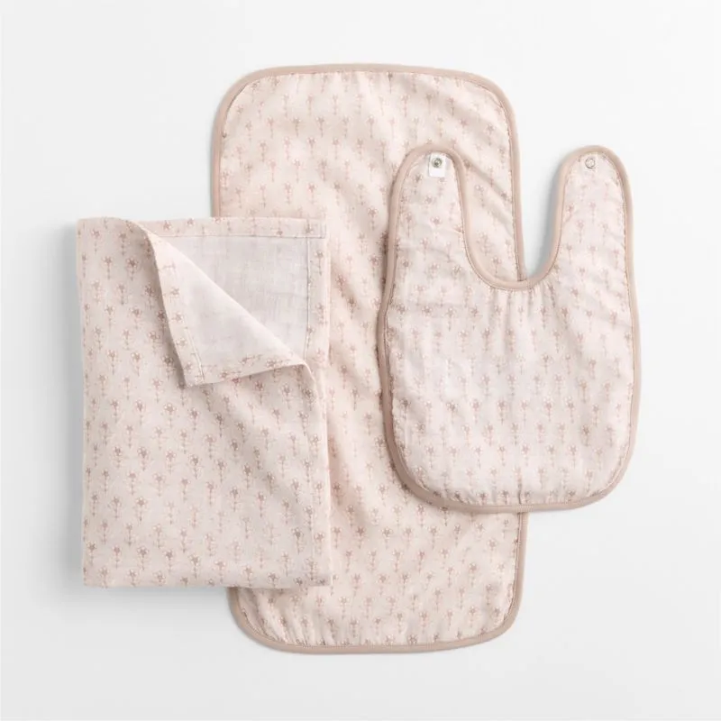 Camila Floral Printed 3-Piece Baby Gift Set