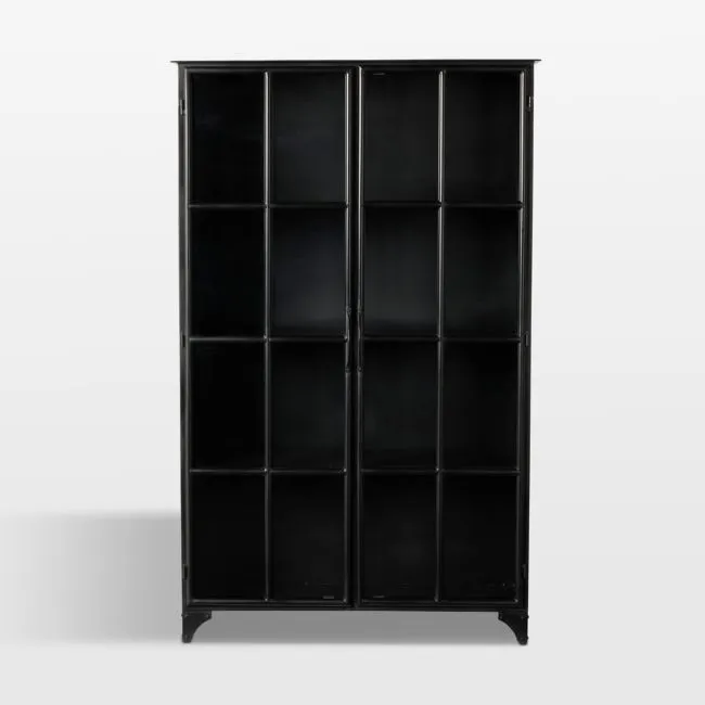 Kedzie 48" Black Iron Storage Display Cabinet