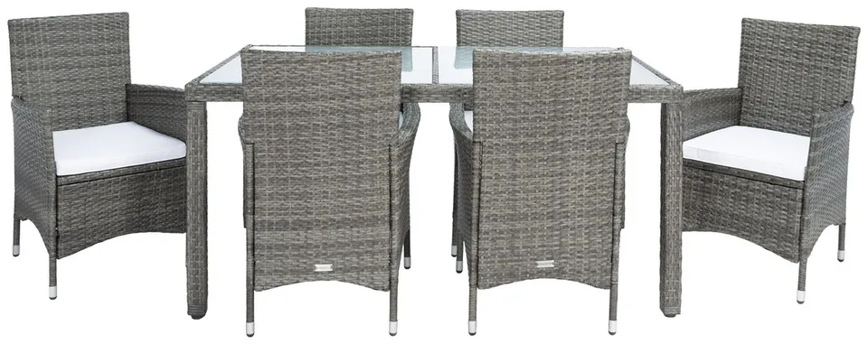 Jolin Dining Set - Gray Brown/White