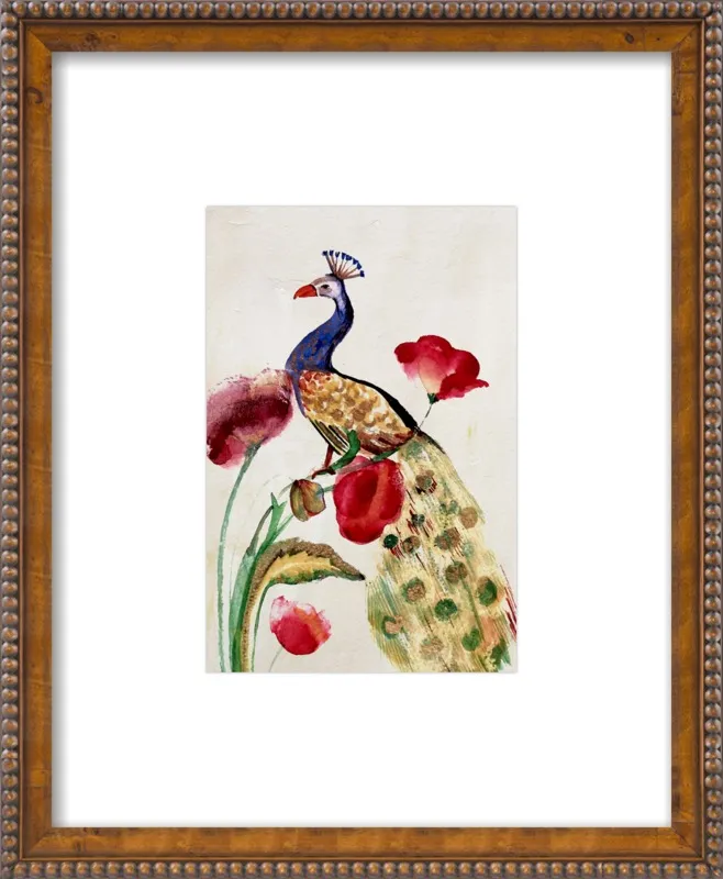 blue gold peacock by Ruti Shaashua for Artfully Walls