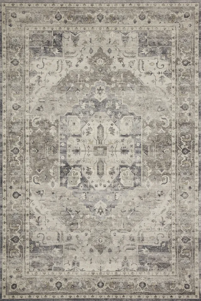 Loloi Hathaway Steel / Ivory 5'-0" x 7'-6"