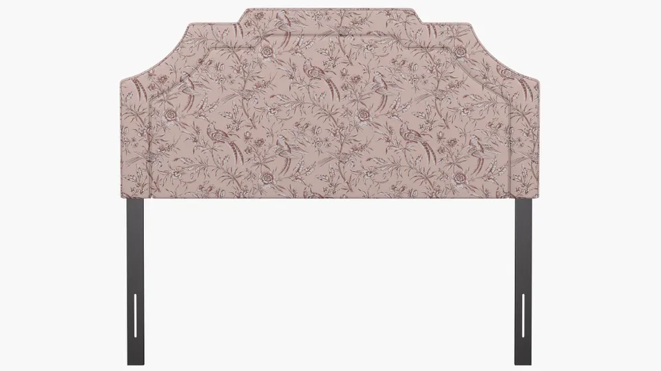 Art Deco Headboard, Blush Aviary, Queen