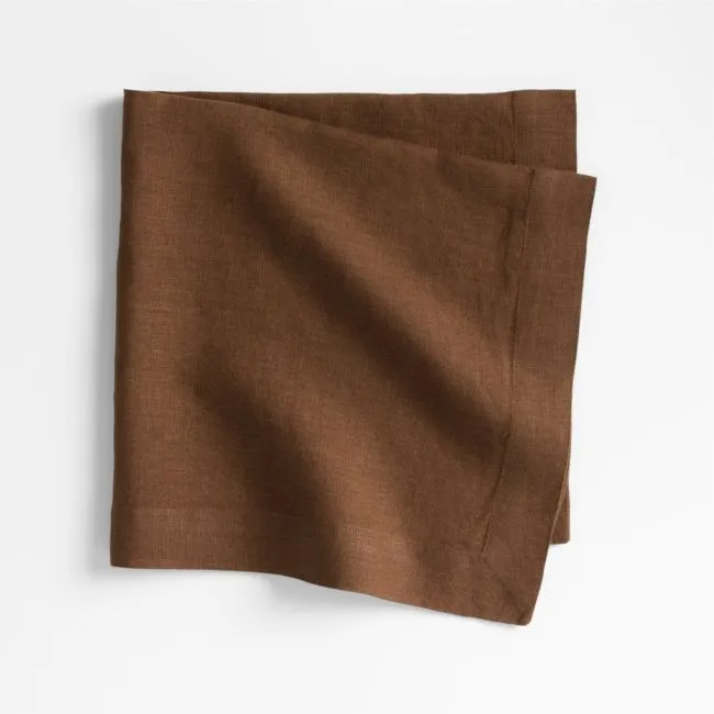 Marin Earth Brown European Certified Linen Napkin