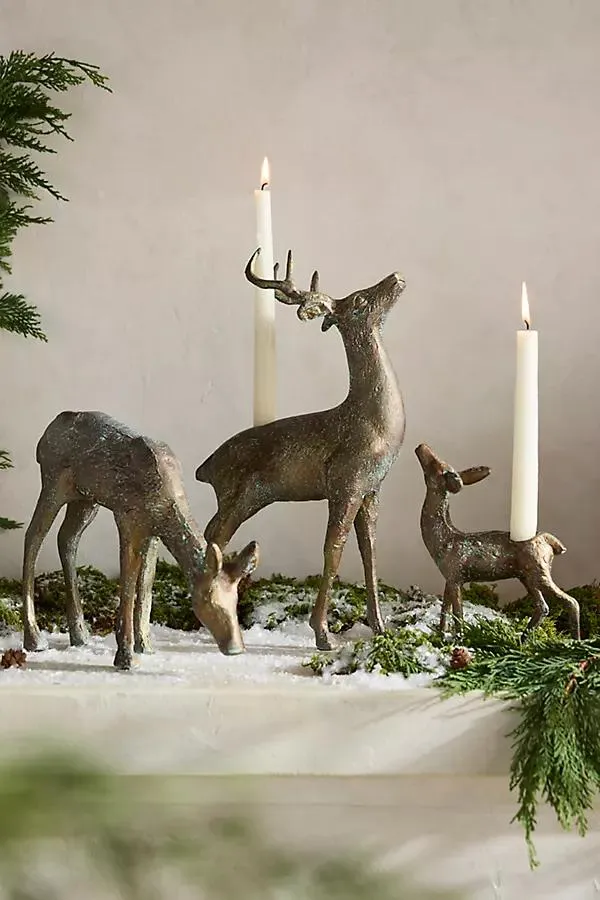 Deer Metal Taper Holder