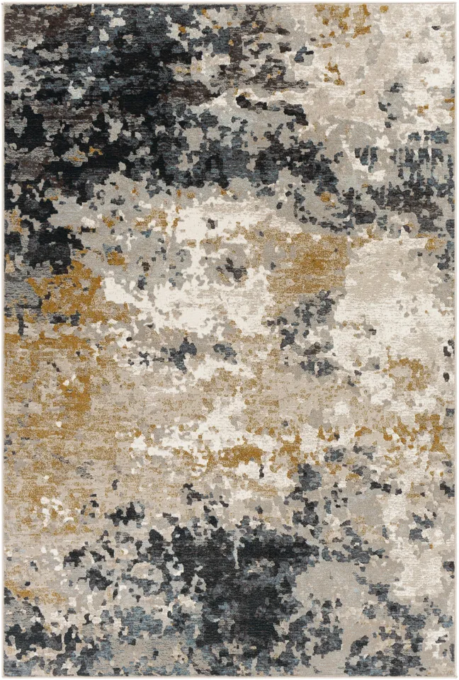 Dublin Black Indoor 2' x 2'11" Machine Woven Rug