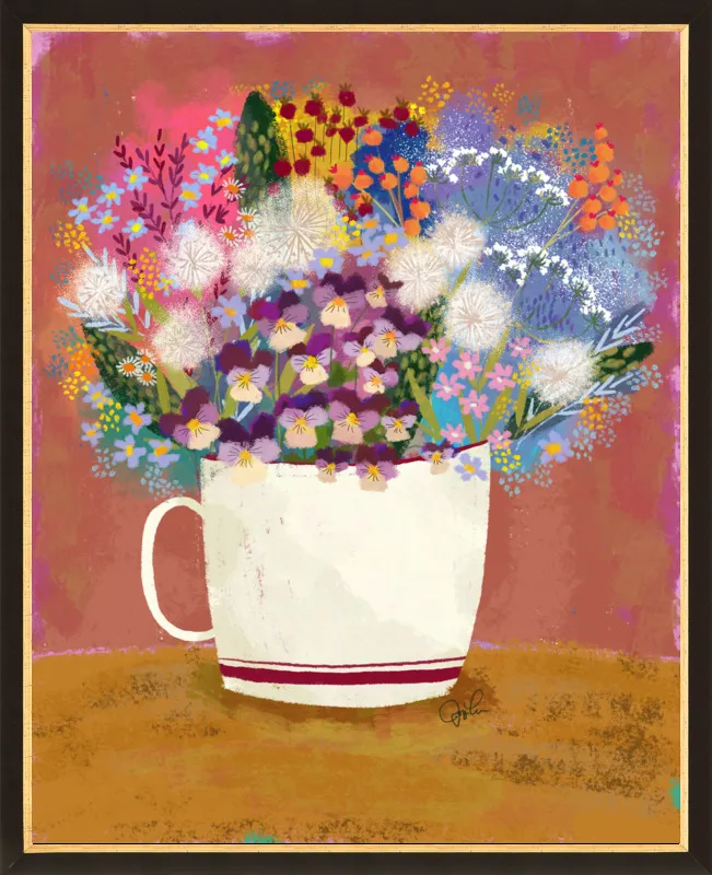 Violas in Russet by Joy Laforme for Artfully Walls