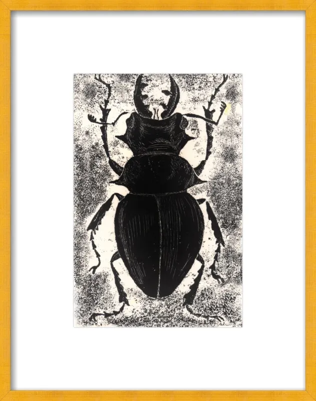 Black Beetle on White by Tennopent Sooster for Artfully Walls