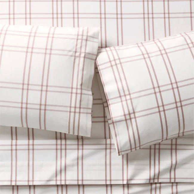 Stax Violet Rose 100% Organic Cotton Yarn Dyed Kids Full Sheet Set