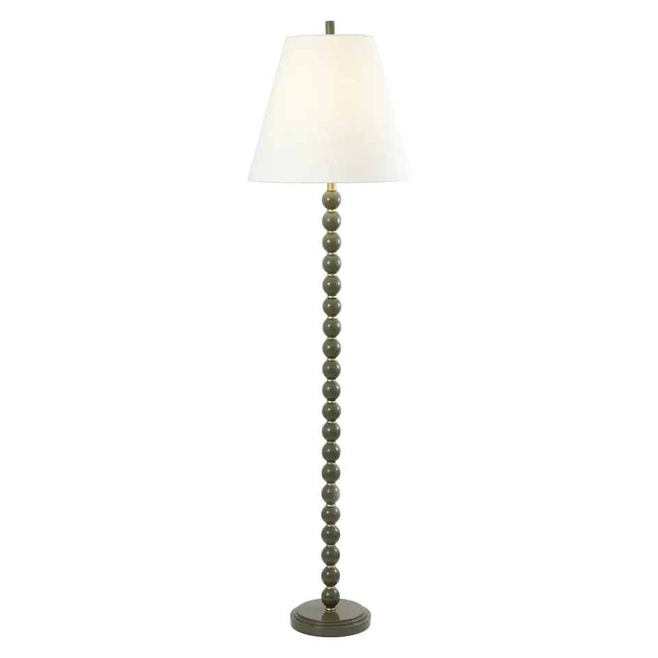 Callie 66" Resin Floor Lamp - Green / Gold