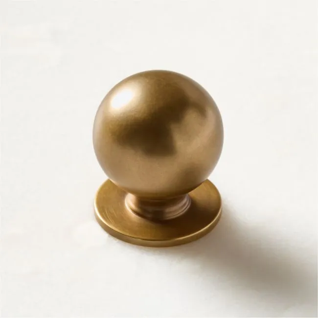 Avery Round Aged Brass Cabinet Knob 1"