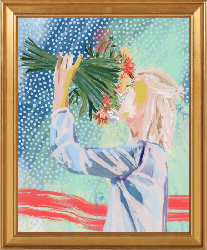 I like to stop and smell the roses  by Jamie Corley for Artfully Walls