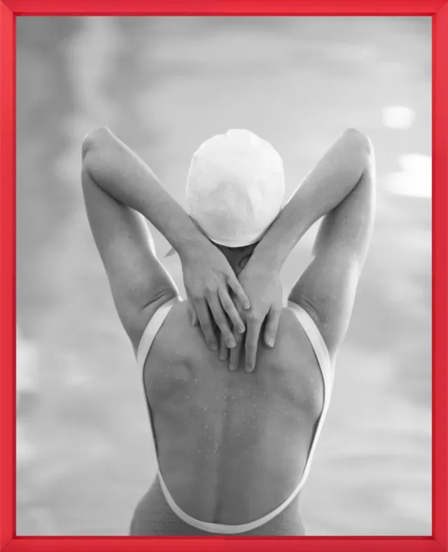The Swimmer with a white  cap by Lucy Snowe for Artfully Walls