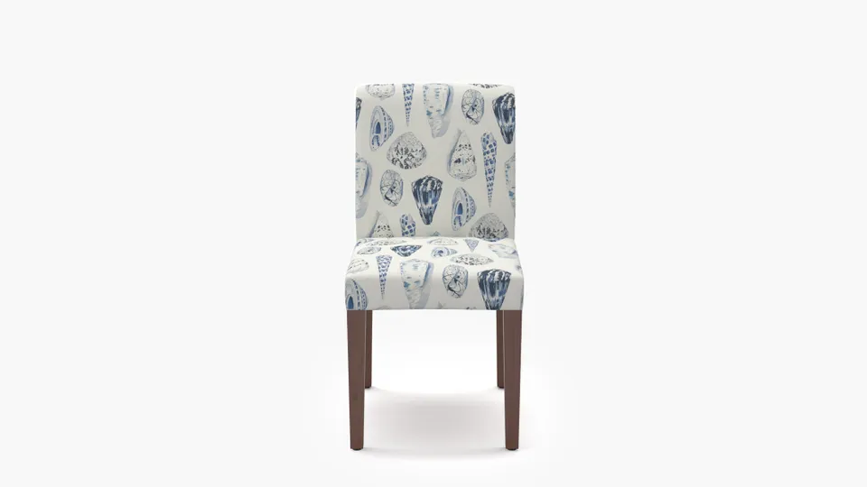 Signature Dining Chair, Porcelain Coquina, Walnut Square Tapered Leg