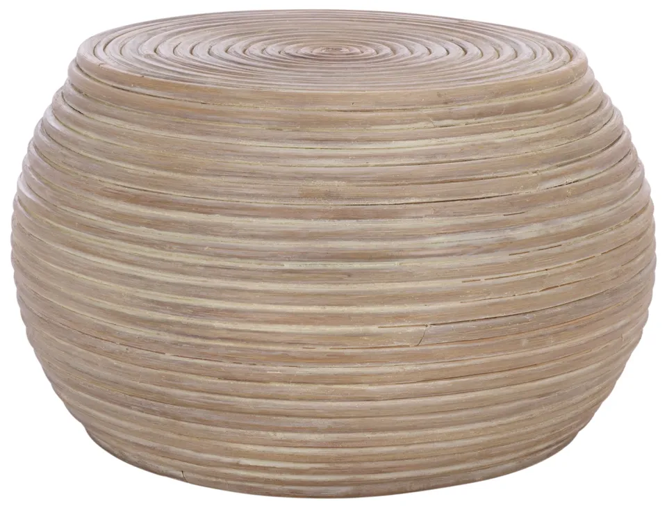 Hilario Round Accent Table - Gray White Wash