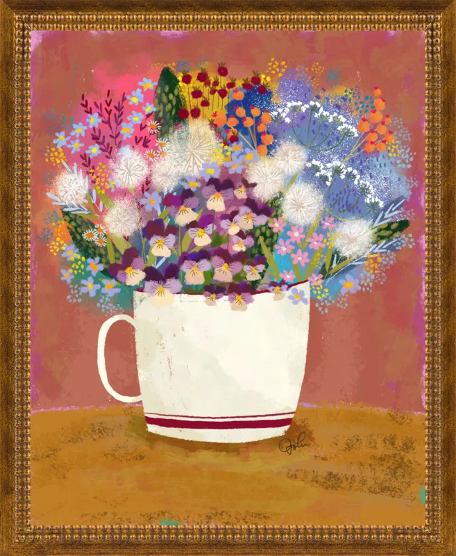 Violas in Russet by Joy Laforme for Artfully Walls