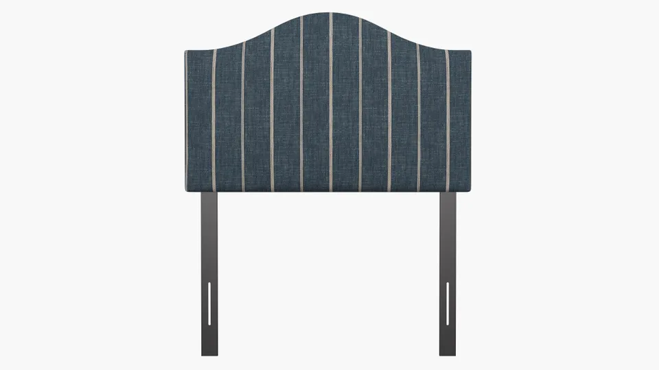 Camelback Headboard, Indigo Fritz, Twin