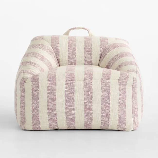 Charlie Sunset Purple Striped Organic Cotton Kids Lounge Chair