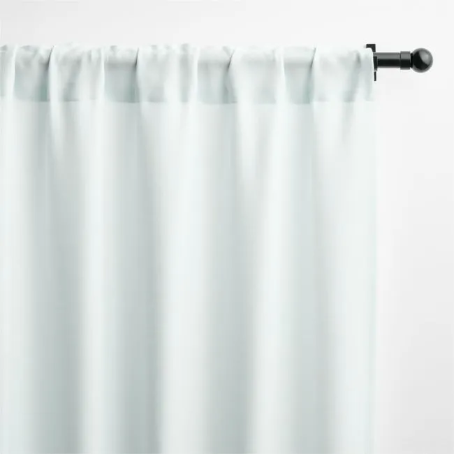 Pale Blue Wool Sheer Window Curtain Panel 52"x120"