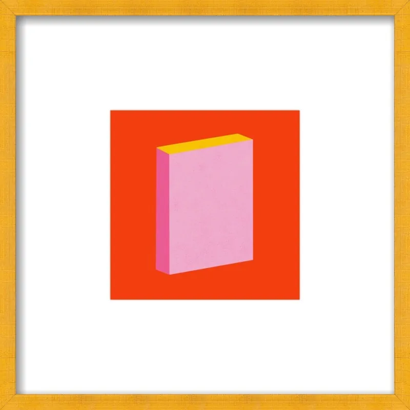 Color Books 3, Scarlet, Pink & Gold by Jessica Poundstone for Artfully Walls