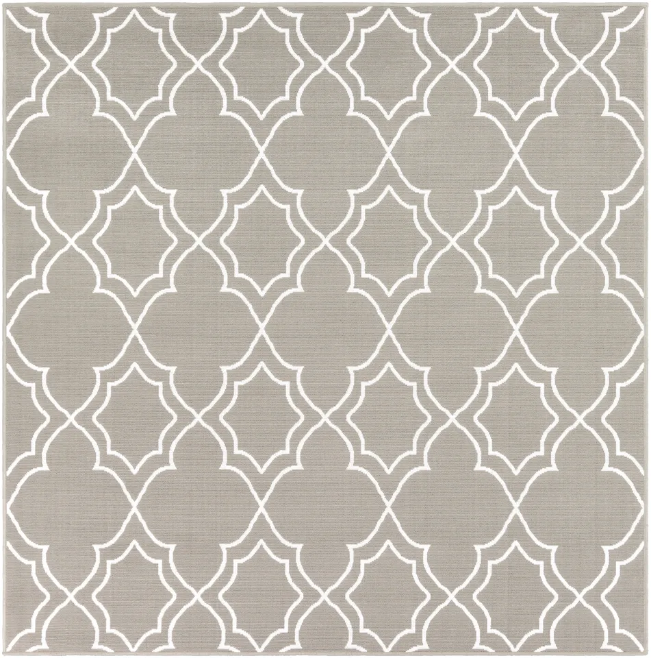 Alfresco Beige Outdoor 7'3" x 7'3" Machine Woven Rug