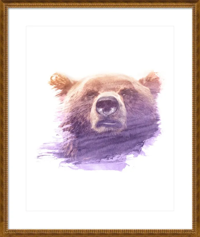 BEAR SUPERIMPOSED WATERCOLOR by Emiliano Deificus for Artfully Walls