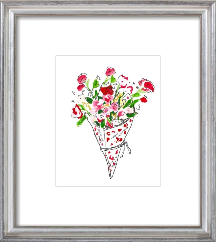Bodega Flowers in Pink and Red by Larsen McDowell for Artfully Walls
