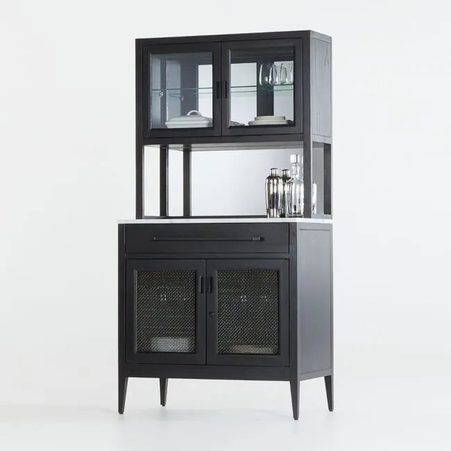 Enzo Bar Cabinet with Hutch