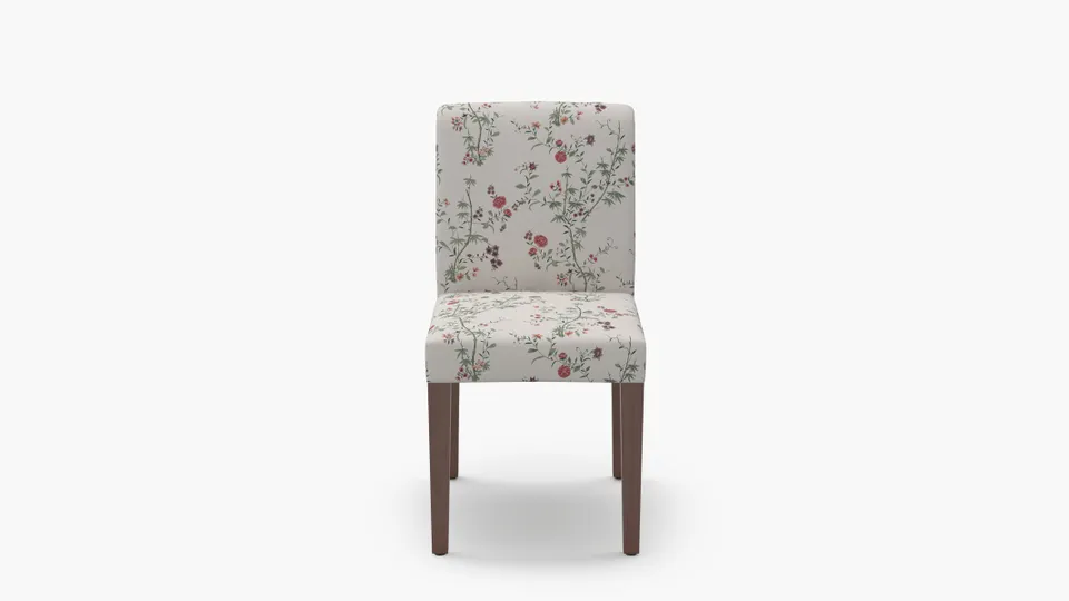Signature Dining Chair, Multi Bamboo Garden, Walnut Square Tapered Leg