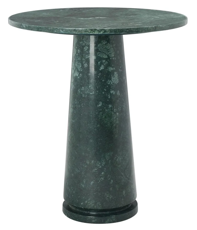 Valentia Tall Round Marble Accent Table - Green