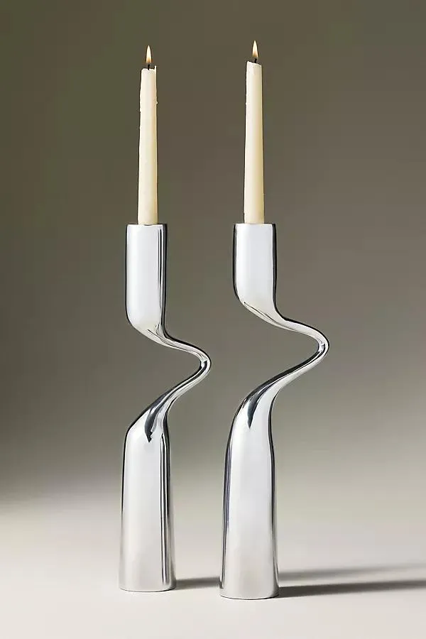 Solstice Chrome Candle Holder