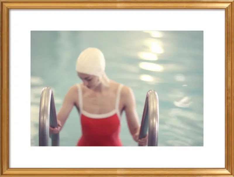 Swimmer in a Red Suit by Lucy Snowe for Artfully Walls
