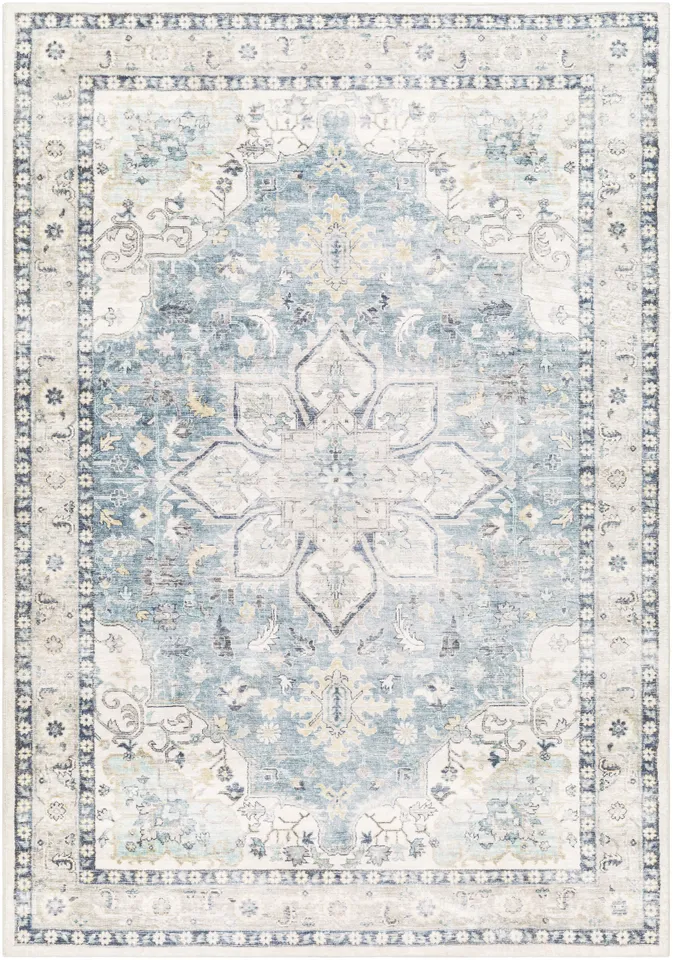 Erin Beige Indoor 2'7" x 7'7" Machine Woven Rug