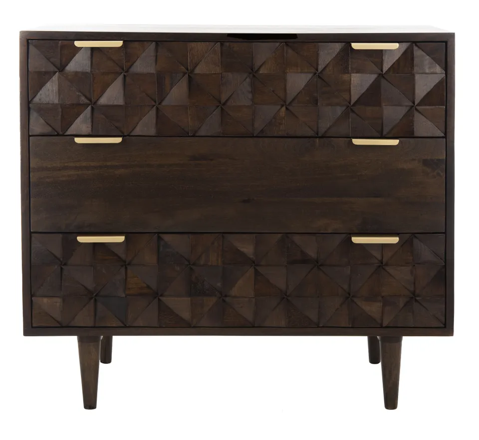 Zinnia 3 Drawer Chest - Walnut