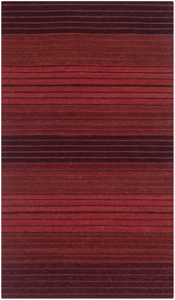 Arlo Home Hand Loomed Area Rug, MRB275A, Red,  2' 3" X 4'
