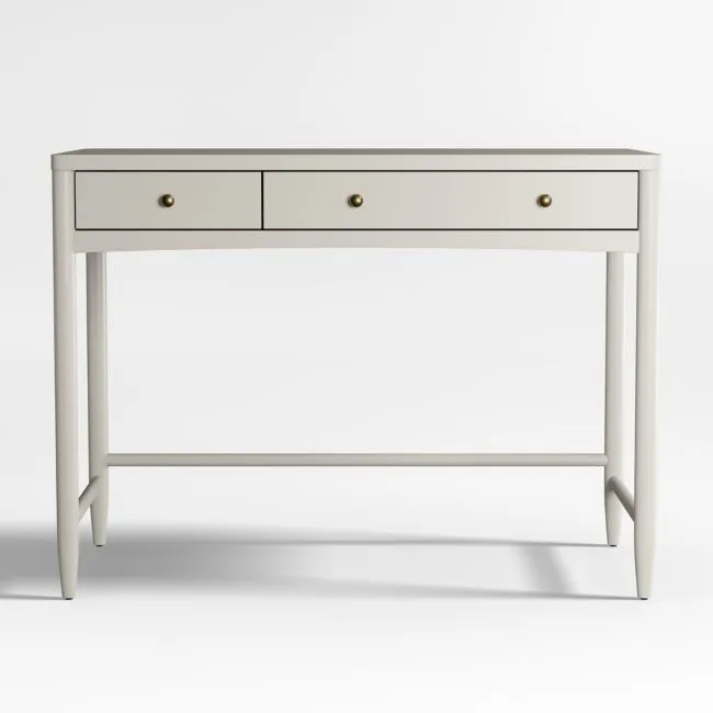 Hampshire 42" Cozy Grey Wood 2-Drawer Kids Desk