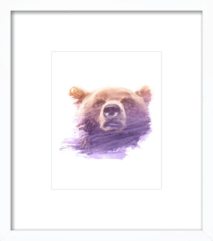 BEAR SUPERIMPOSED WATERCOLOR by Emiliano Deificus for Artfully Walls